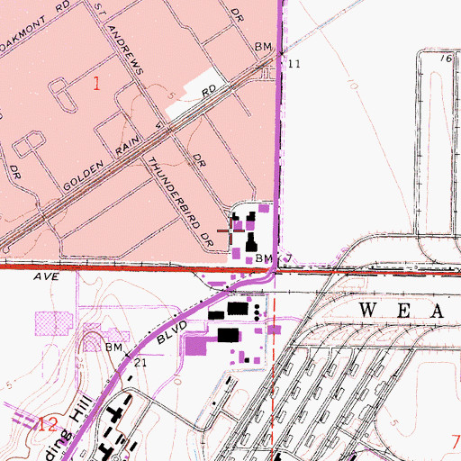 Topographic Map of Leisure World Shopping Center, CA