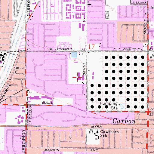 Topographic Map of Margaret Landell Elementary School, CA