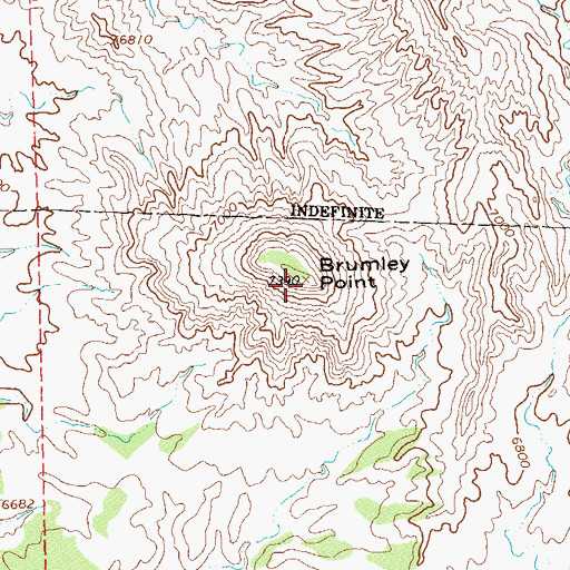 Topographic Map of Brumley Point, CO