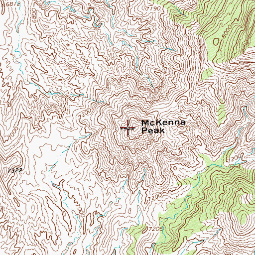 Topographic Map of McKenna Peak, CO