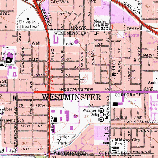 Topographic Map of Liberty Park, CA