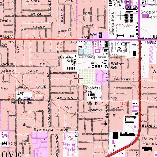 Topographic Map of Westhaven Park, CA