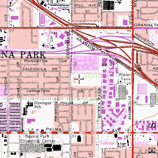 Topographic Map of Boisseranc Park, CA