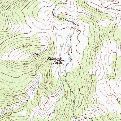 Topographic Map of Spencer Lake, CO