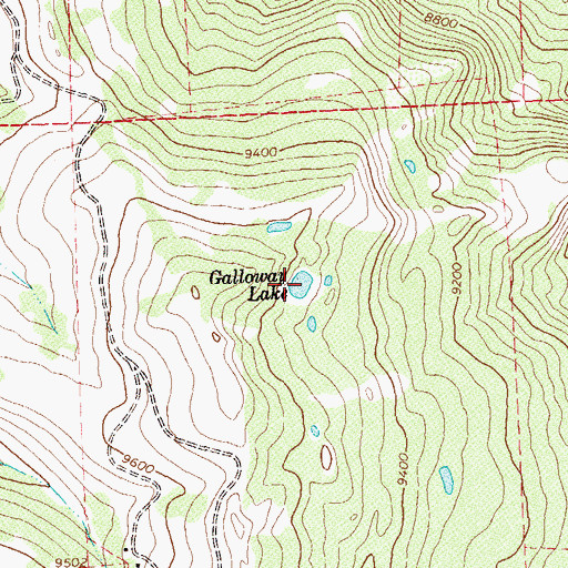 Topographic Map of Galloway Lake, CO