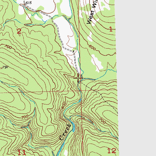 Topographic Map of Camel Creek, OK