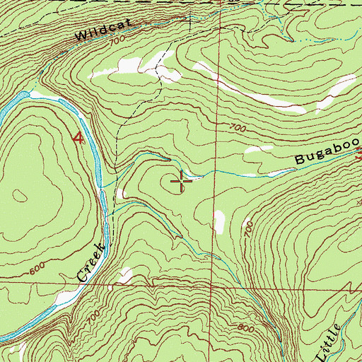 Topographic Map of Natural Scenic Recreation Area, OK