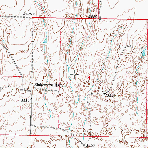 Topographic Map of Beaver River Wildlife Management Area, OK