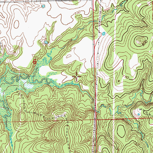 Topographic Map of Texoma Public Hunting Area, OK
