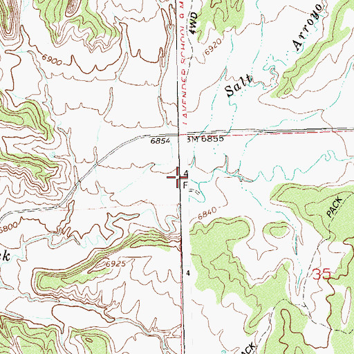 Topographic Map of Salt Arroyo, CO