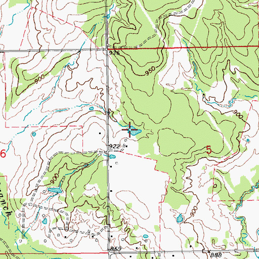 Topographic Map of Healdton Lake, OK