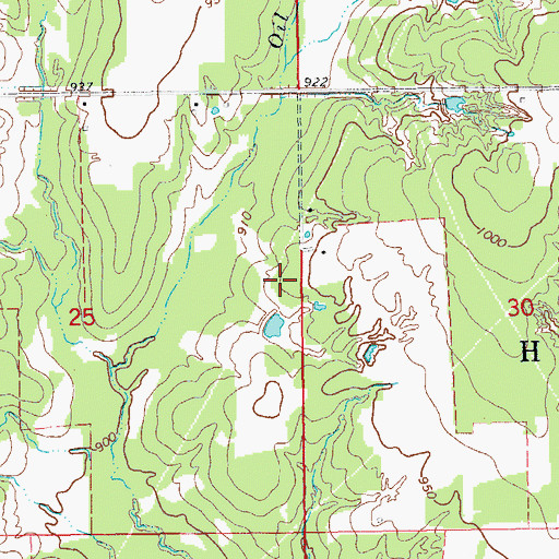 Topographic Map of Southerland Well Service Company, OK