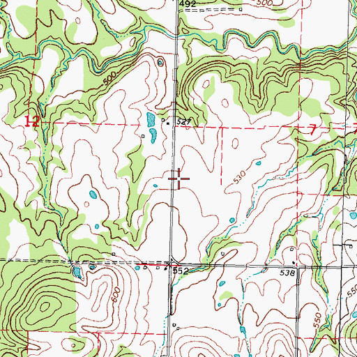Topographic Map of Boswell State Park, OK