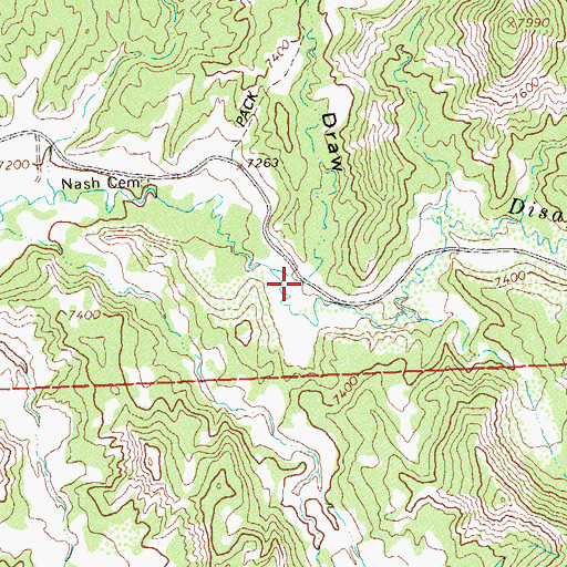 Topographic Map of Warden Draw, CO