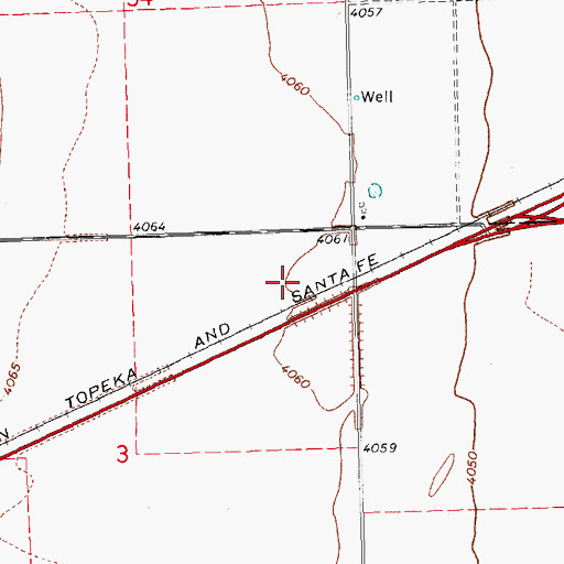 Topographic Map of Ludlam, OK