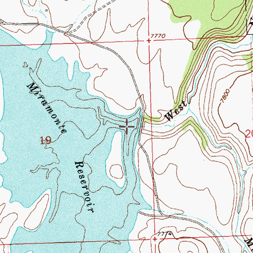 Topographic Map of Log Corral Creek, CO