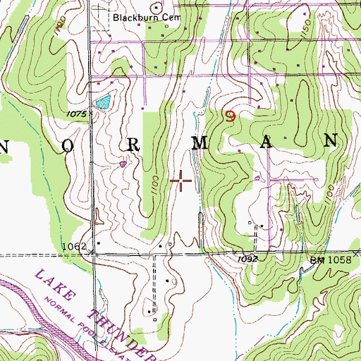 Topographic Map of Little River Wildlife Managment Area, OK