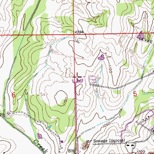 Topographic Map of Muldrow Army Heliport, OK