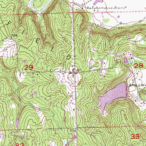 Topographic Map of Hilton, OK