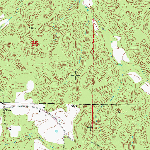 Topographic Map of Public Hunting Area, OK