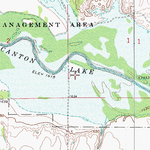 Topographic Map of Fonda, OK