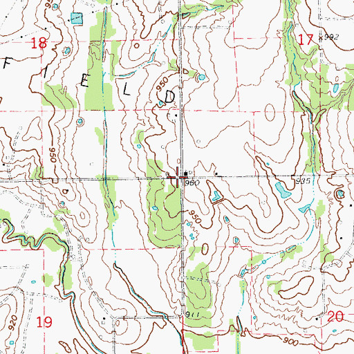Topographic Map of Eola, OK