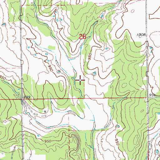 Topographic Map of Carver, OK