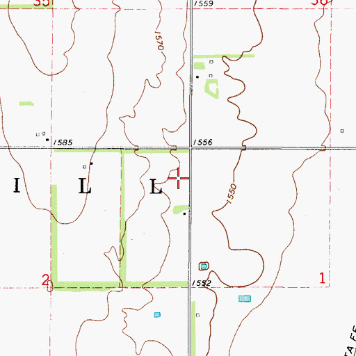 Topographic Map of Quartz Mountain State Park, OK