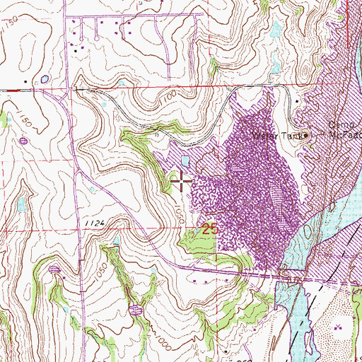 Topographic Map of McFadden Cove, OK