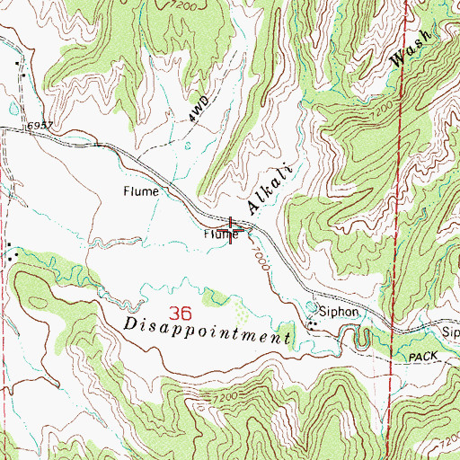 Topographic Map of Alkali Wash, CO