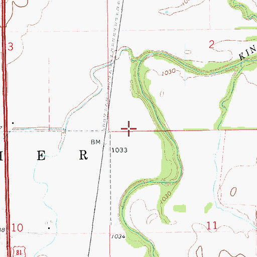 Topographic Map of Lou Anna Creek, OK