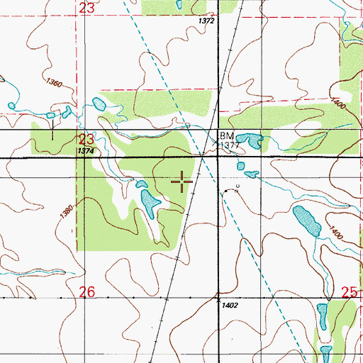 Topographic Map of Taylor, OK