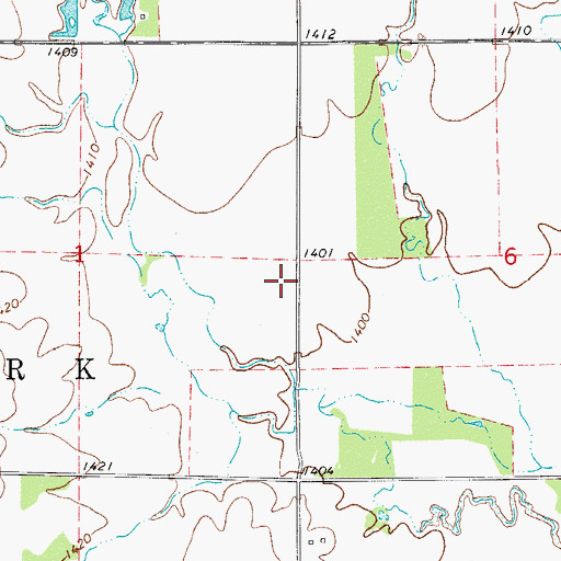 Topographic Map of West Dike, OK
