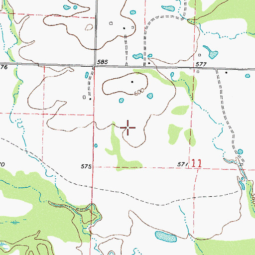 Topographic Map of Sardis Lake, OK