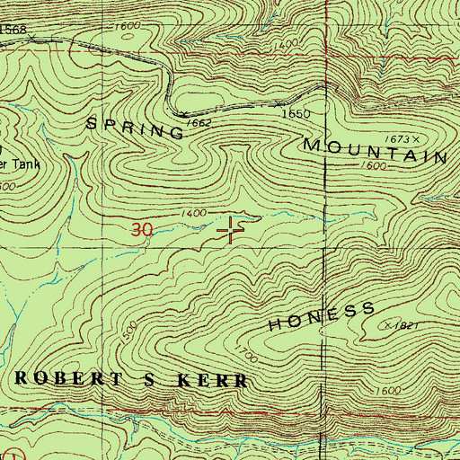 Topographic Map of Choctaw Public Hunting Area, OK