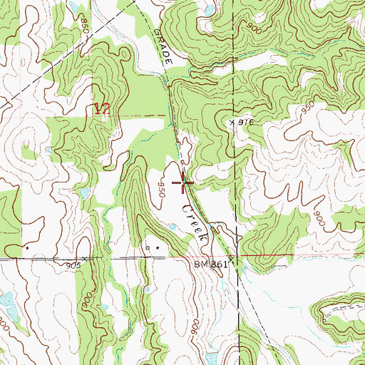 Topographic Map of Prague Lake, OK