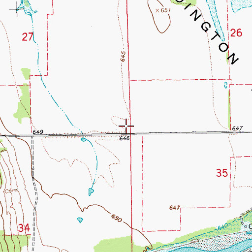 Topographic Map of Love Valley Wildlife Managment Area, OK