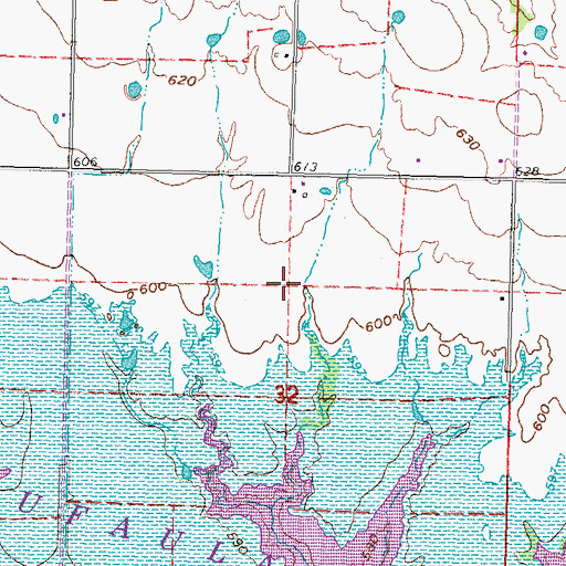 Topographic Map of Duchess Creek Wildlife Management Area, OK