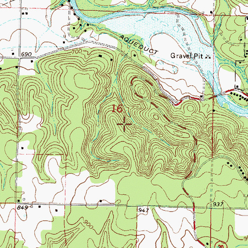 Topographic Map of Spavinaw State Park, OK