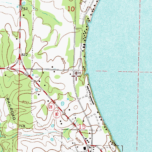 Topographic Map of Cherokee State Park, OK