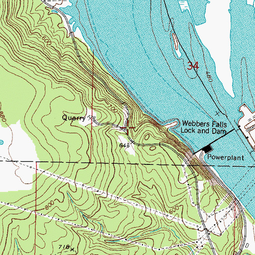 Topographic Map of Rock Dike Park, OK