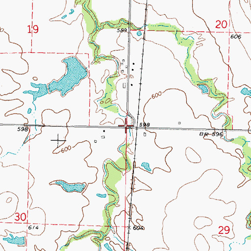 Topographic Map of Flusche, OK
