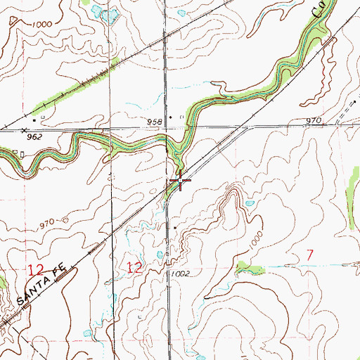 Topographic Map of McMahon, OK