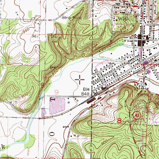Topographic Map of West Seneca, OK