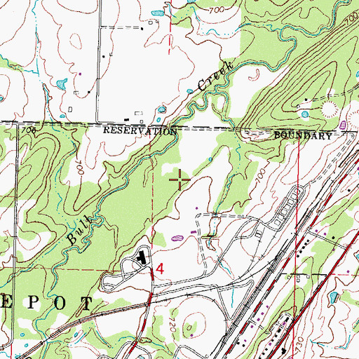 Topographic Map of Halley, OK