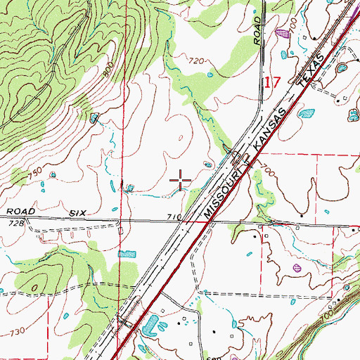 Topographic Map of Brewer, OK