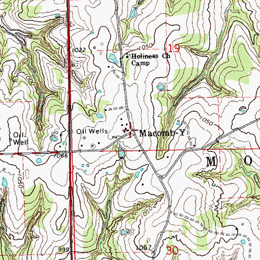Topographic Map of Chisney, OK