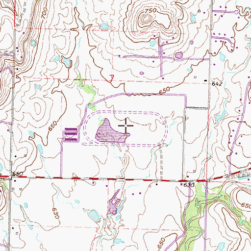 Topographic Map of Will Rogers Downs, OK
