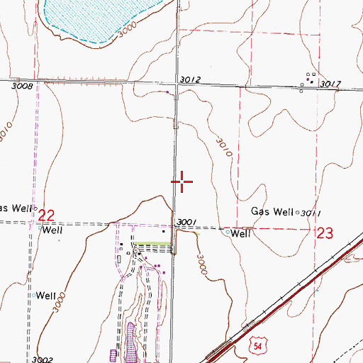 Topographic Map of Optima Wildlife Managment Area, OK