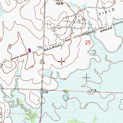 Topographic Map of Copan Wildlife Management Area, OK